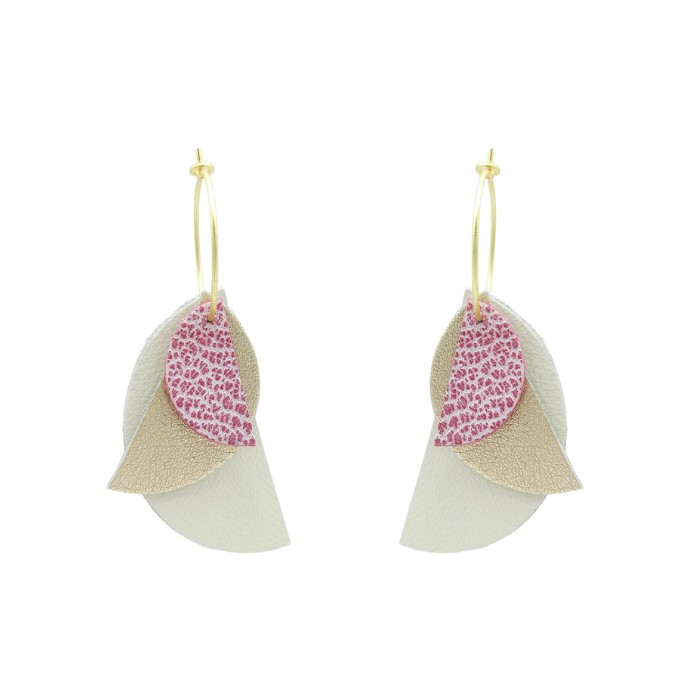 Boucles d'oreilles adaptées à ta colorimétrie coloris rose marbré