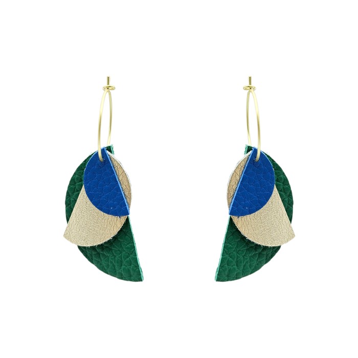 Boucles d'oreilles adaptées à ta colorimétrie coloris vert marina