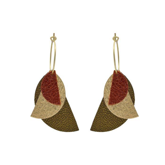Boucles d'oreilles adaptées à ta colorimétrie cuir terracota