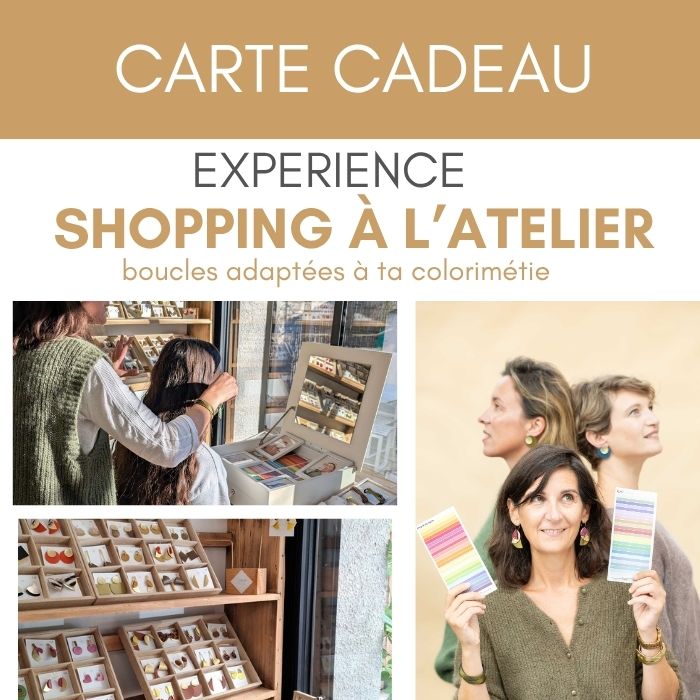 Carte expérience shopping à l atelier avec conseil en colorimétrie